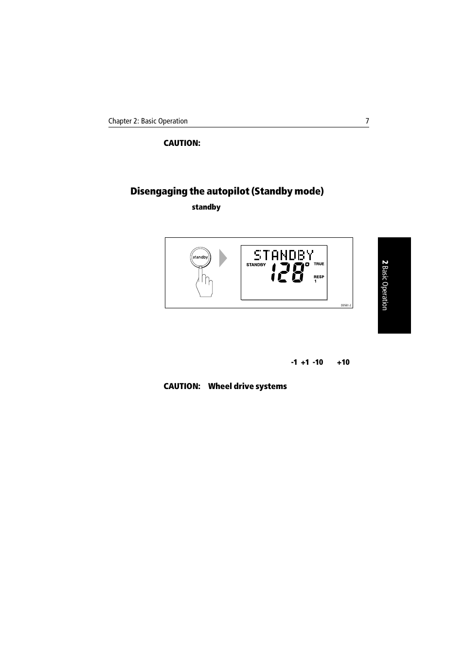 Disengaging the autopilot (standby mode) | Raymarine autopilot + ST4000+ User Manual | Page 22 / 145