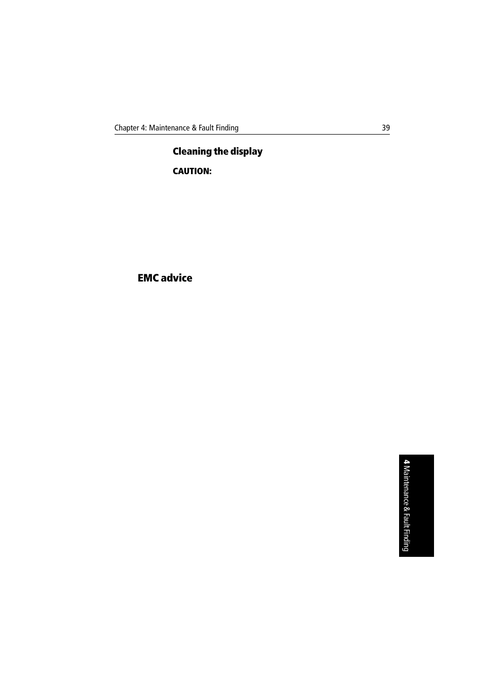 Cleaning the display, Emc advice | Raymarine autopilot + ST4000+ User Manual | Page 54 / 145