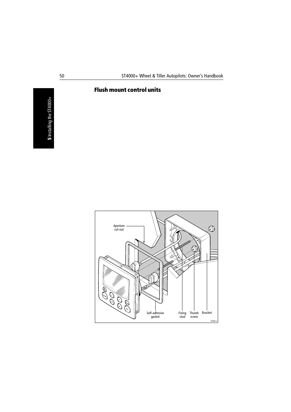 Flush mount control units | Raymarine autopilot + ST4000+ User Manual | Page 65 / 145