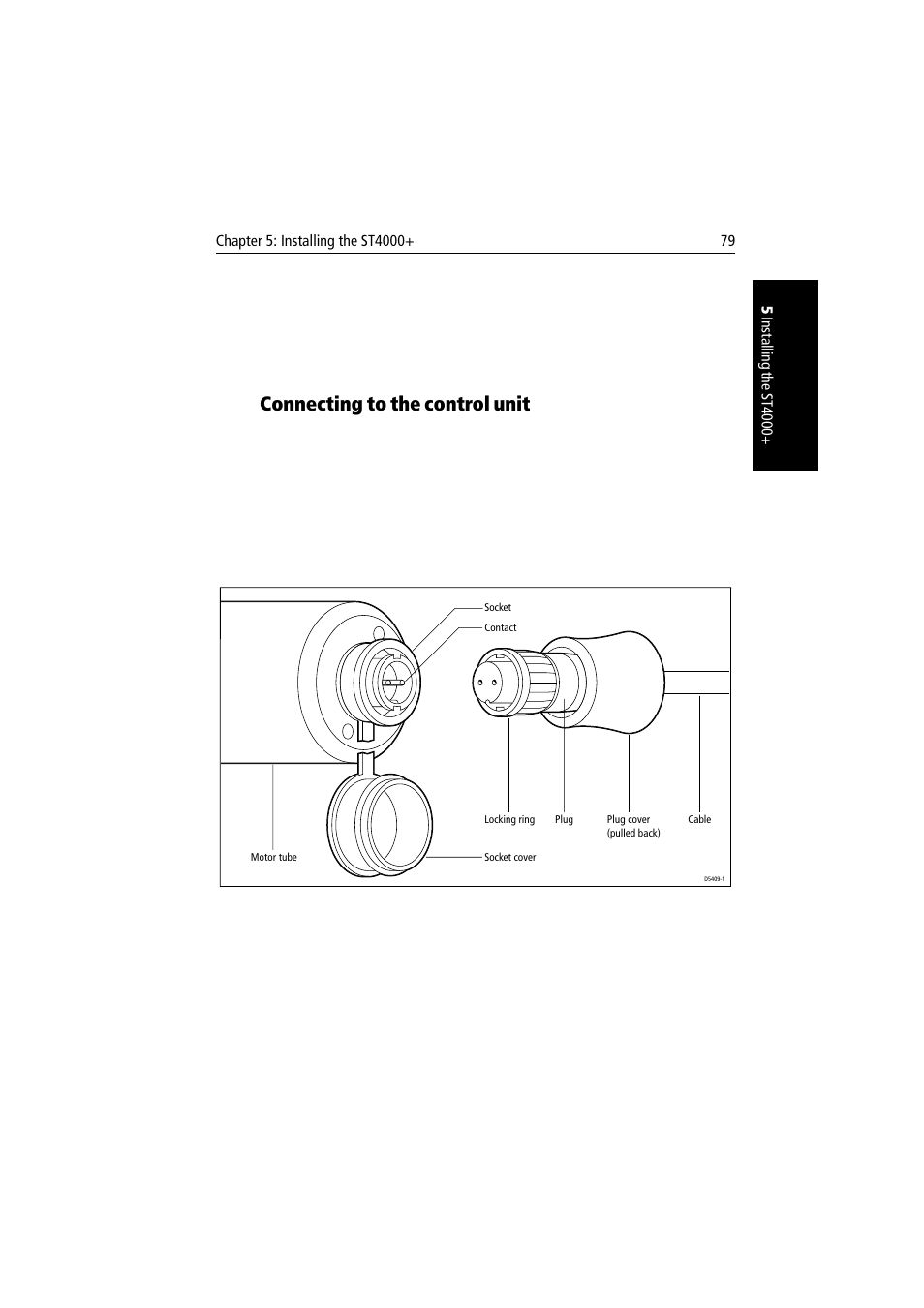 Connecting to the control unit | Raymarine autopilot + ST4000+ User Manual | Page 94 / 145