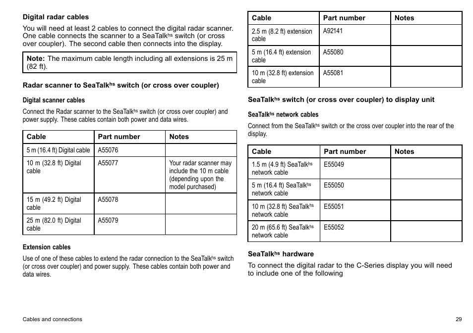 Raymarine C90w User Manual | Page 29 / 92