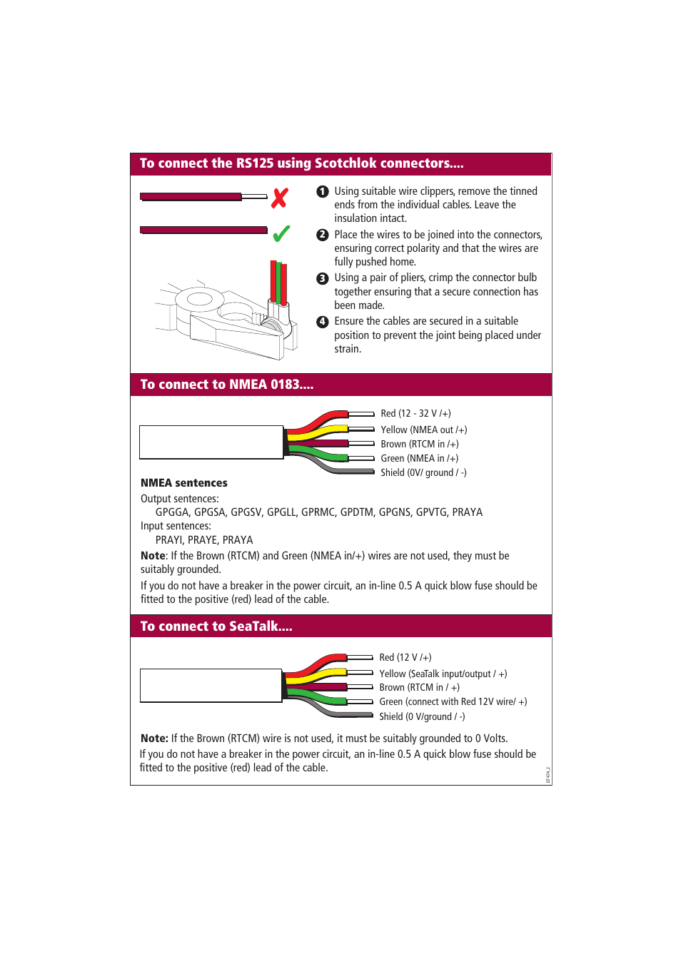 Raymarine Raystar 125 User Manual | Page 4 / 8