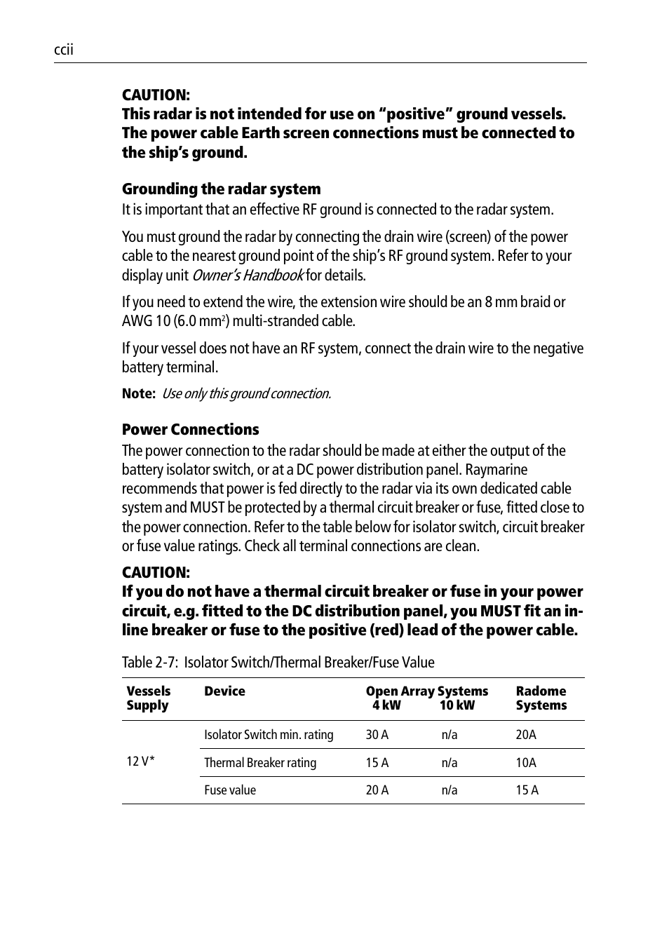 Owner’s handbook | Raymarine Pathfinder Radar Scanners User Manual | Page 32 / 66