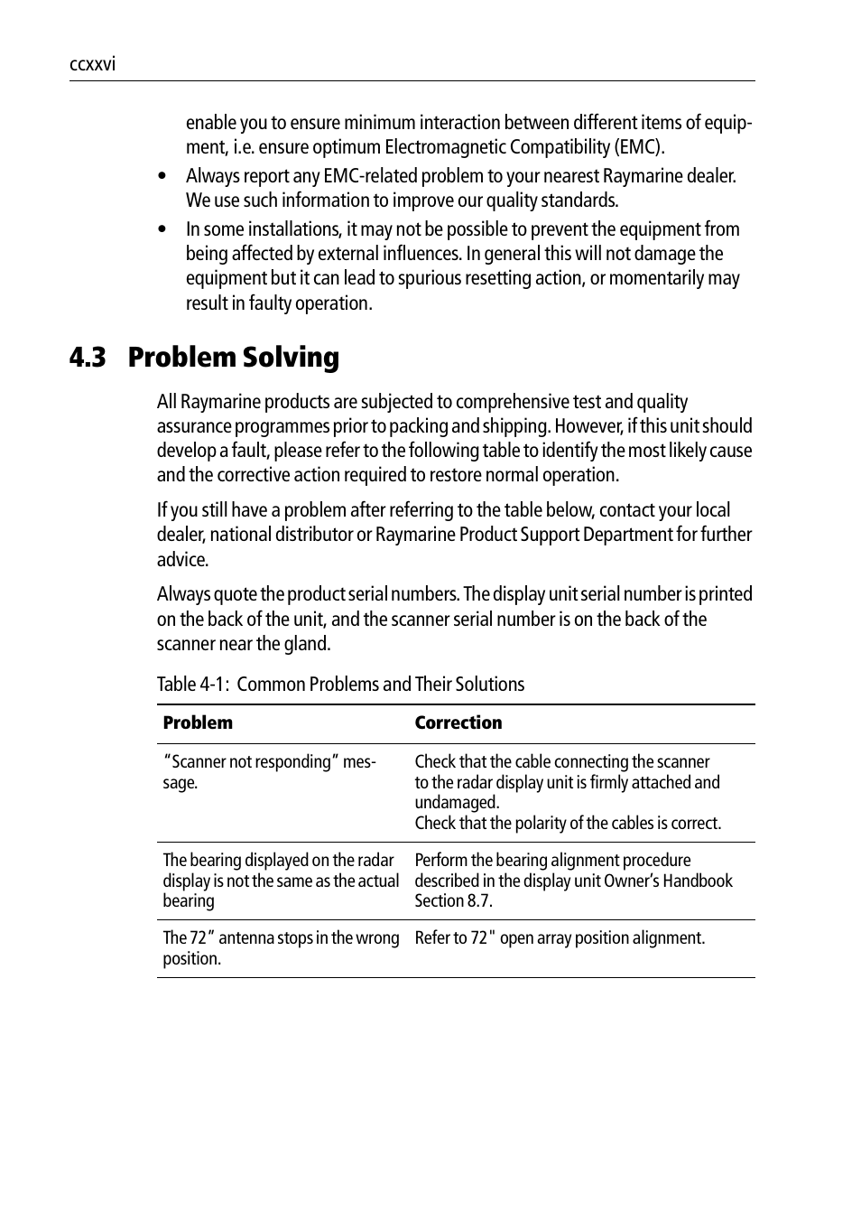 3 problem solving | Raymarine Pathfinder Radar Scanners User Manual | Page 56 / 66