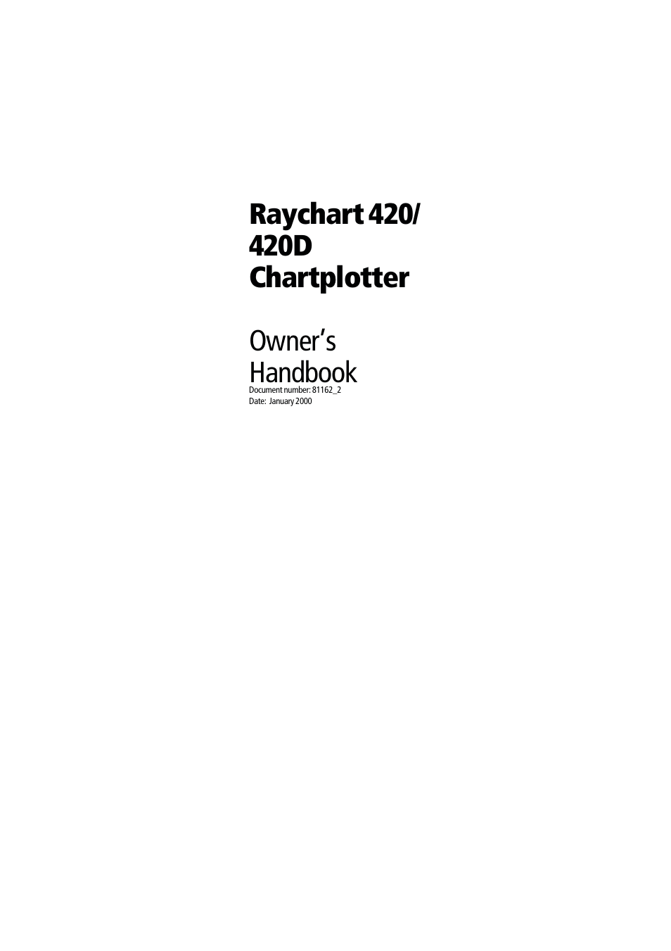 Raymarine Chartplotter User Manual | Page 2 / 101