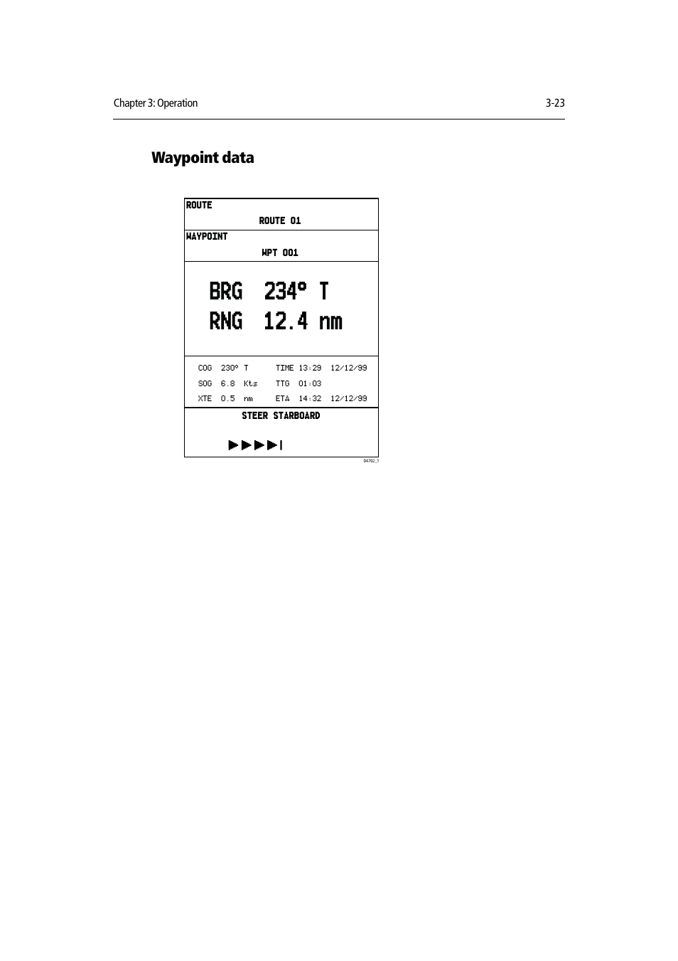 Waypoint data | Raymarine Chartplotter User Manual | Page 54 / 101