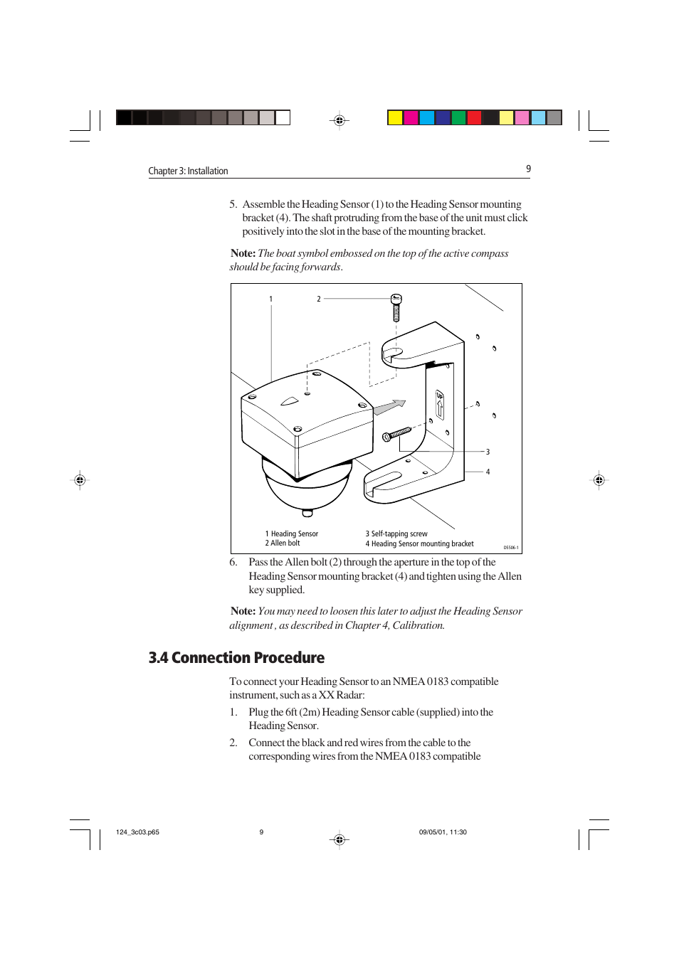 4 connection procedure | Raymarine Heading Sensor User Manual | Page 15 / 24