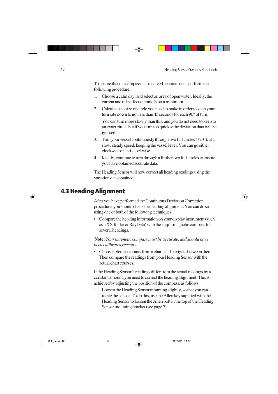 3 heading alignment | Raymarine Heading Sensor User Manual | Page 18 / 24