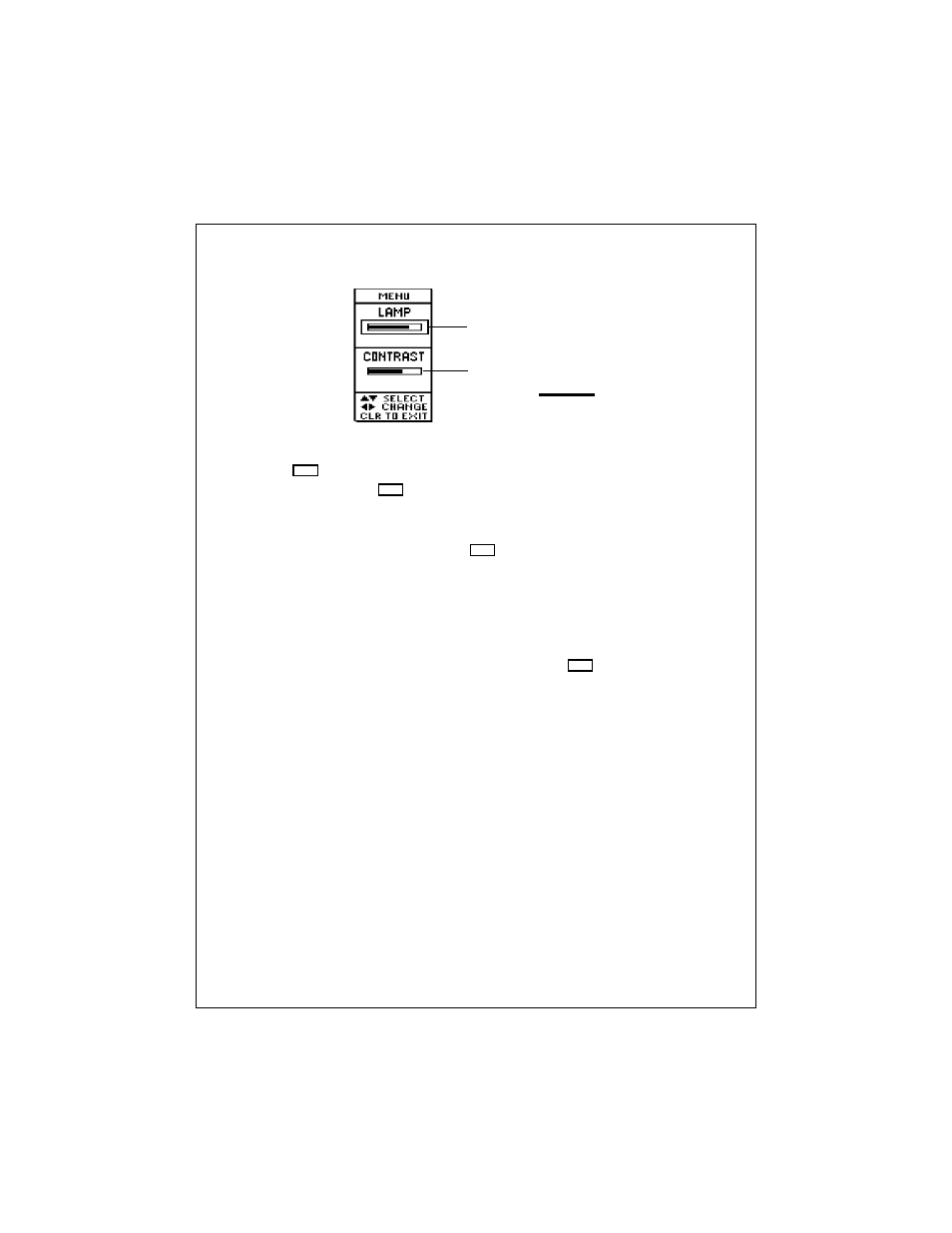 Lamp/contrast menu | Raymarine L470 User Manual | Page 35 / 102