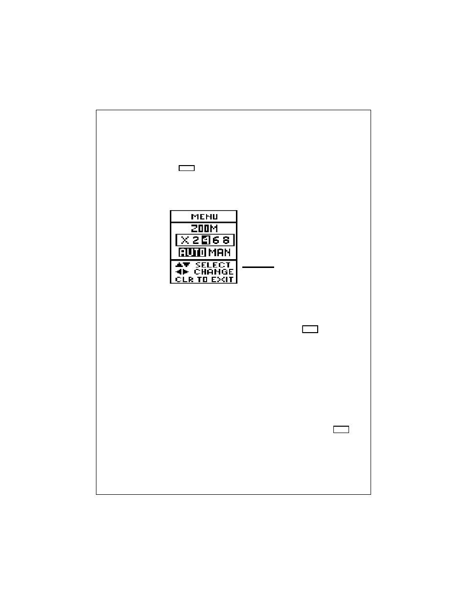 Setup menus for zoom mode, Zoom select menu | Raymarine L470 User Manual | Page 77 / 102