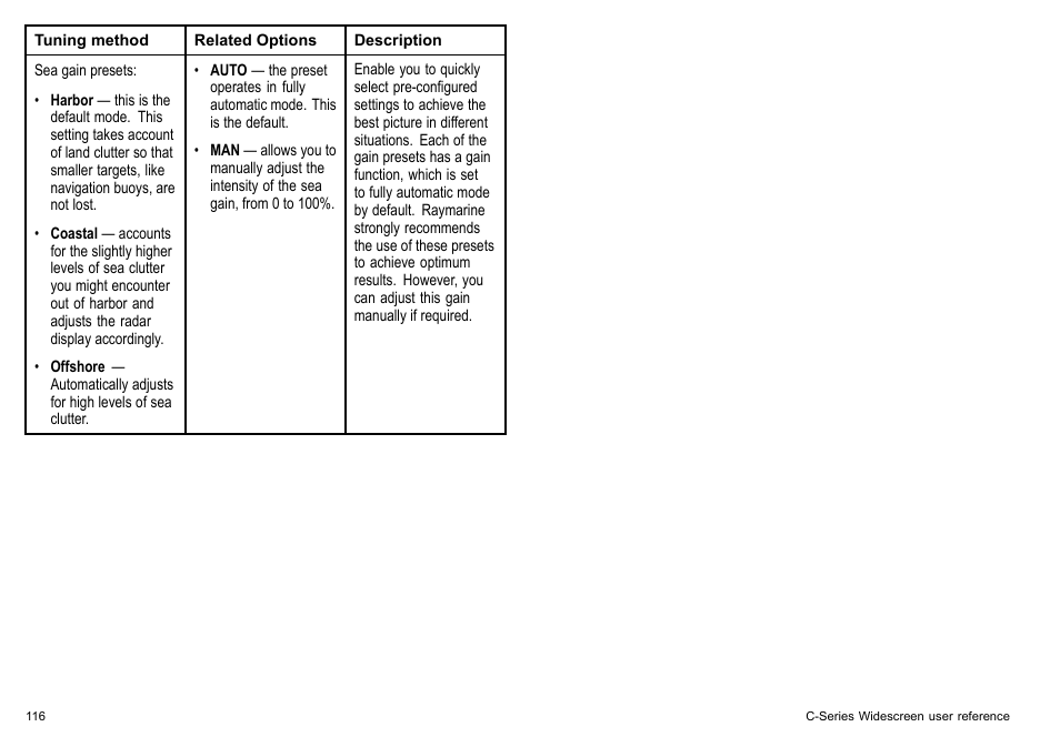 Raymarine C140w User Manual | Page 116 / 222