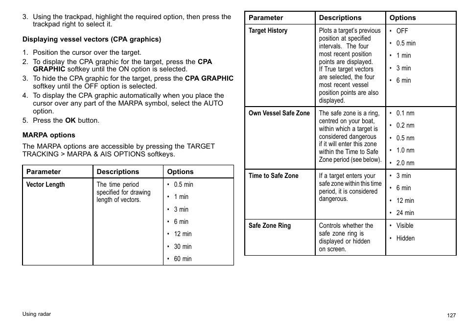 Raymarine C140w User Manual | Page 127 / 222
