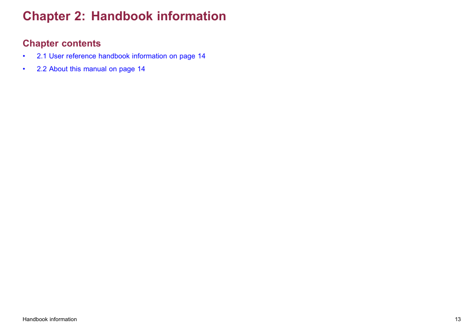 Chapter 2 handbook information, Chapter 2: handbook information, Chapter contents | Raymarine C140w User Manual | Page 13 / 222