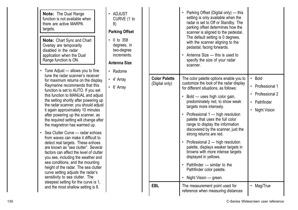 Raymarine C140w User Manual | Page 130 / 222