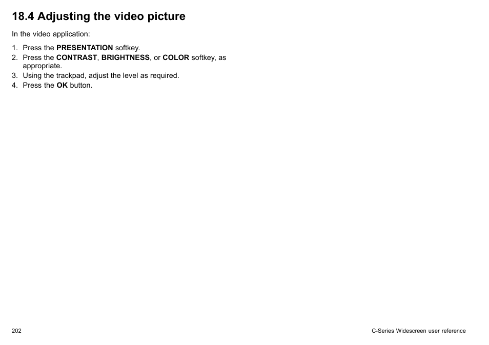 4 adjusting the video picture | Raymarine C140w User Manual | Page 202 / 222