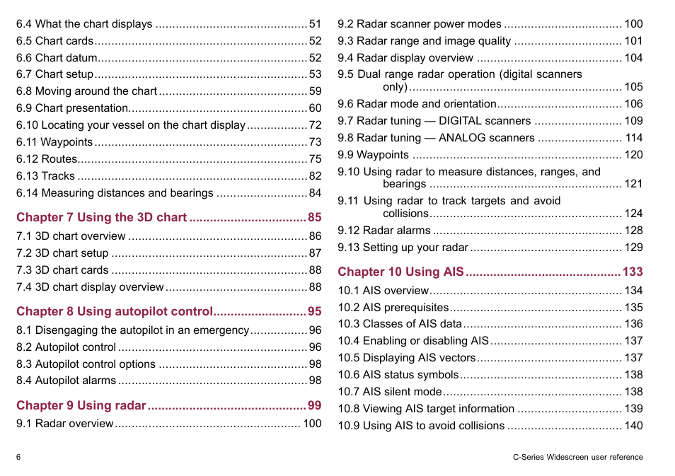Raymarine C140w User Manual | Page 6 / 222