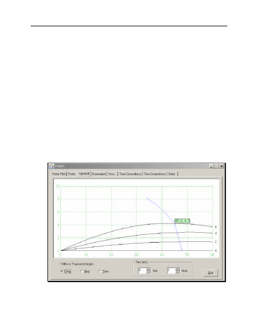 Using the upwind, downwind, and vmc plot screens | Raymarine Marine GPS System User Manual | Page 153 / 188