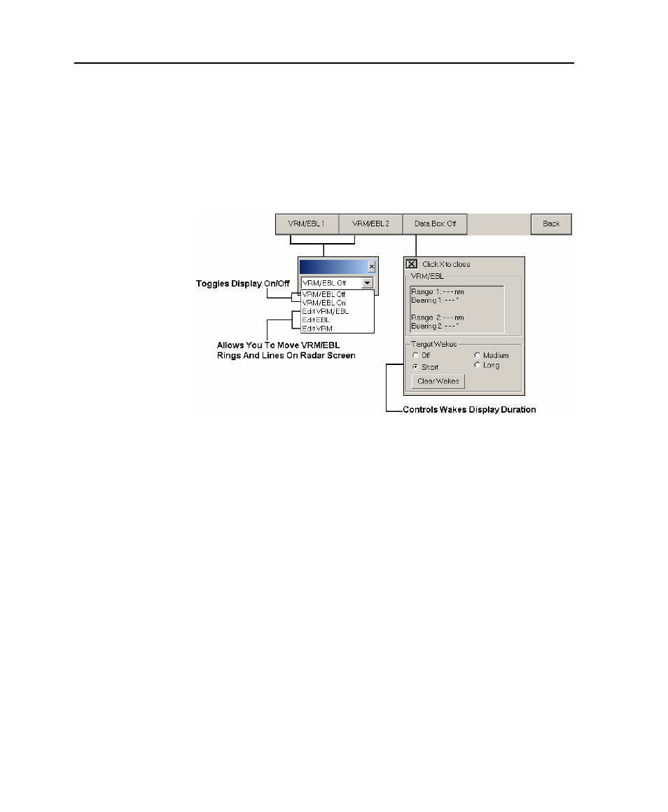 Vrm/ebl buttons | Raymarine Marine GPS System User Manual | Page 51 / 188