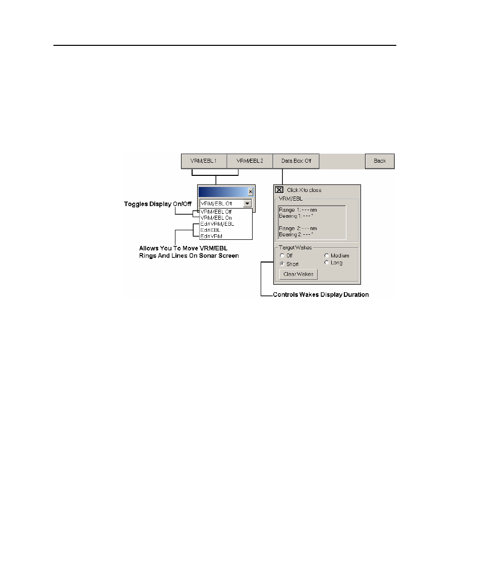 Vrm/ebl buttons | Raymarine Marine GPS System User Manual | Page 56 / 188