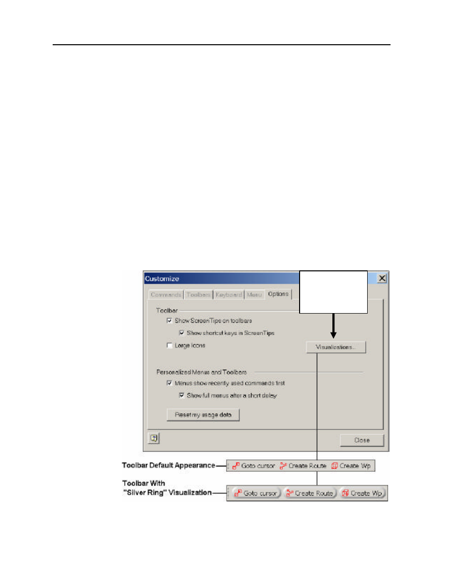 Options tab | Raymarine Marine GPS System User Manual | Page 64 / 188