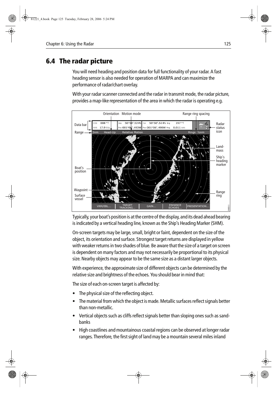 4 the radar picture | Raymarine C Series User Manual | Page 139 / 244