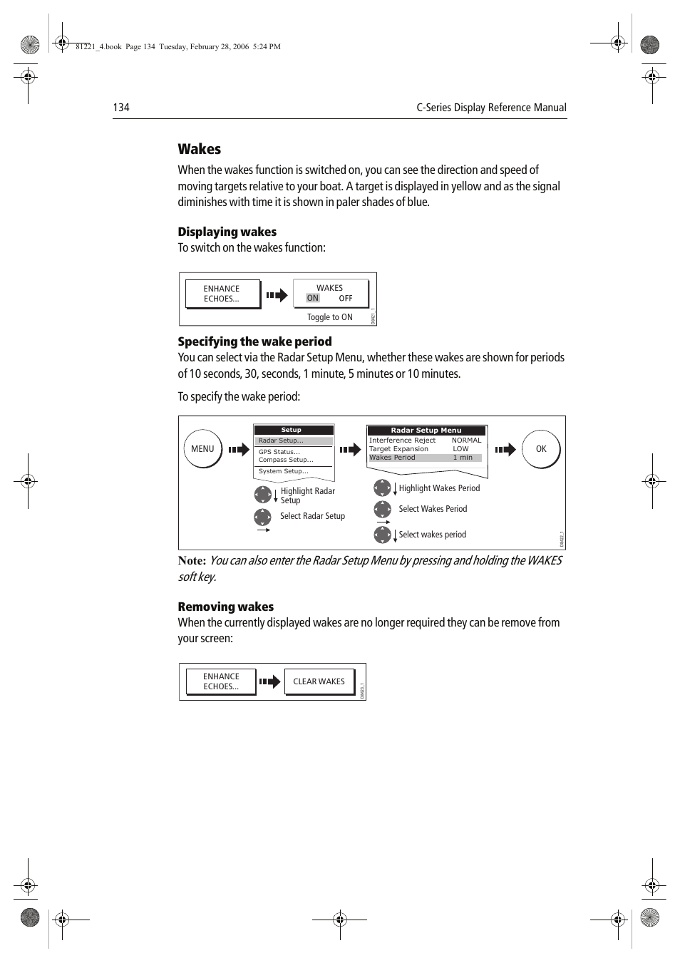 Wakes | Raymarine C Series User Manual | Page 148 / 244