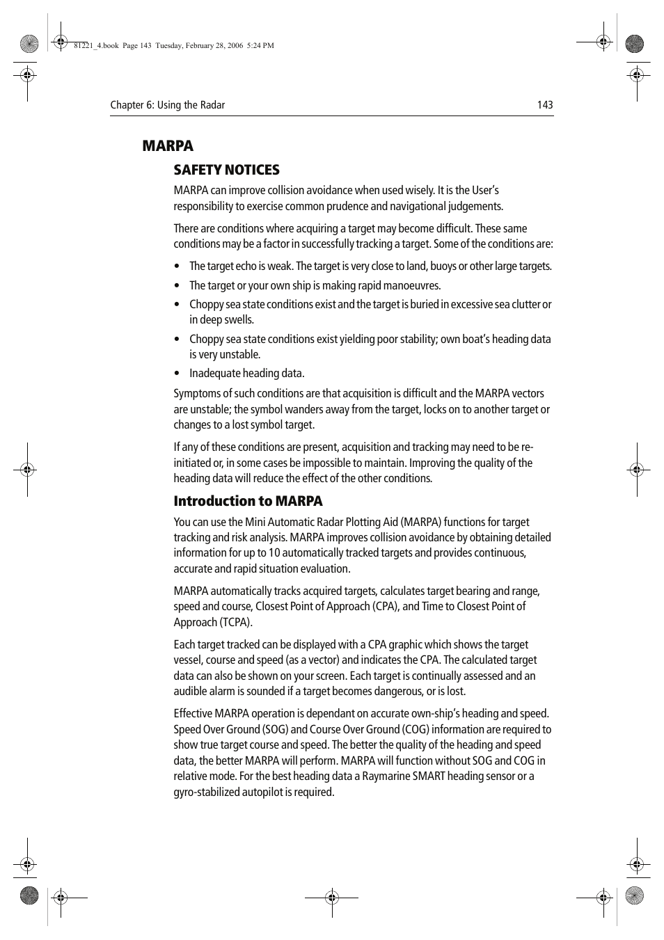 Marpa | Raymarine C Series User Manual | Page 157 / 244