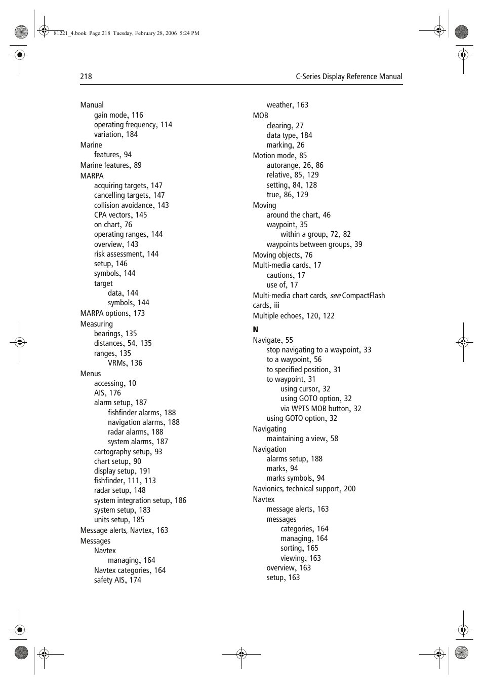 Raymarine C Series User Manual | Page 232 / 244