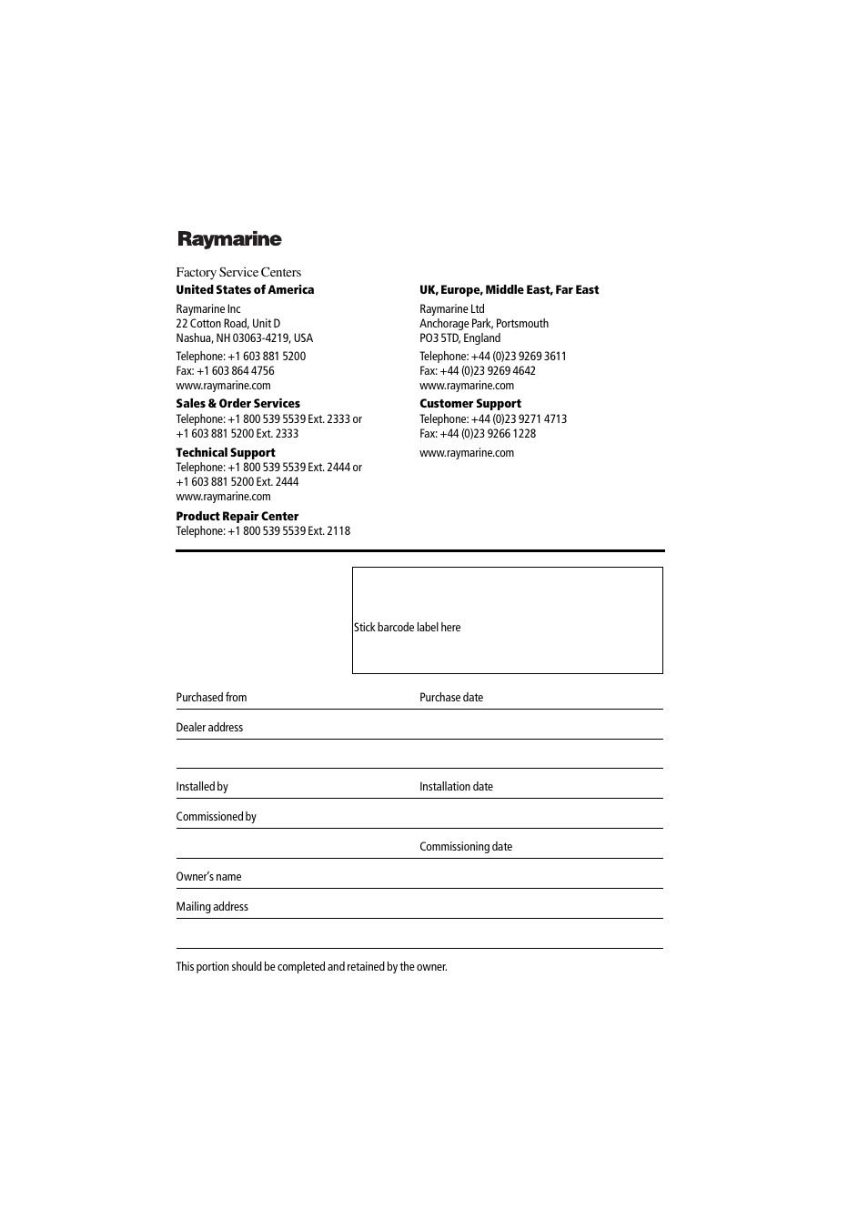 Raymarine ST8001 User Manual | Page 47 / 48