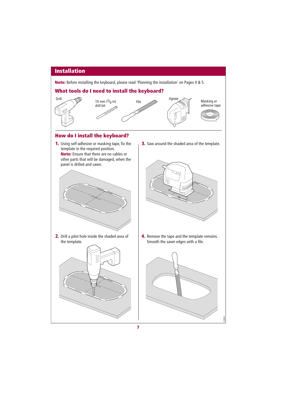 Installation | Raymarine E55061 User Manual | Page 7 / 13