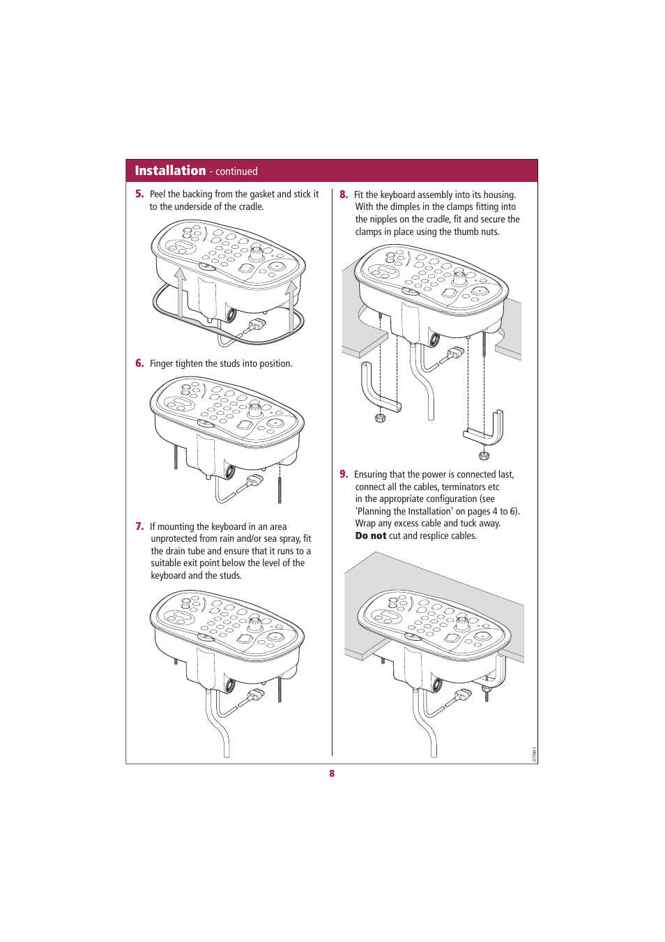 Installation | Raymarine E55061 User Manual | Page 8 / 13