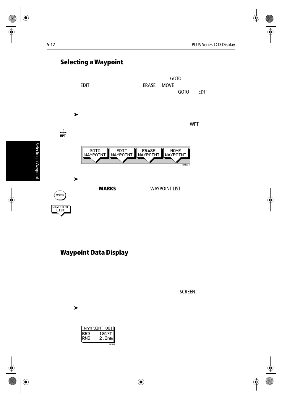 Selecting a waypoint, Waypoint data display | Raymarine hsb2 PLUS Series User Manual | Page 110 / 246