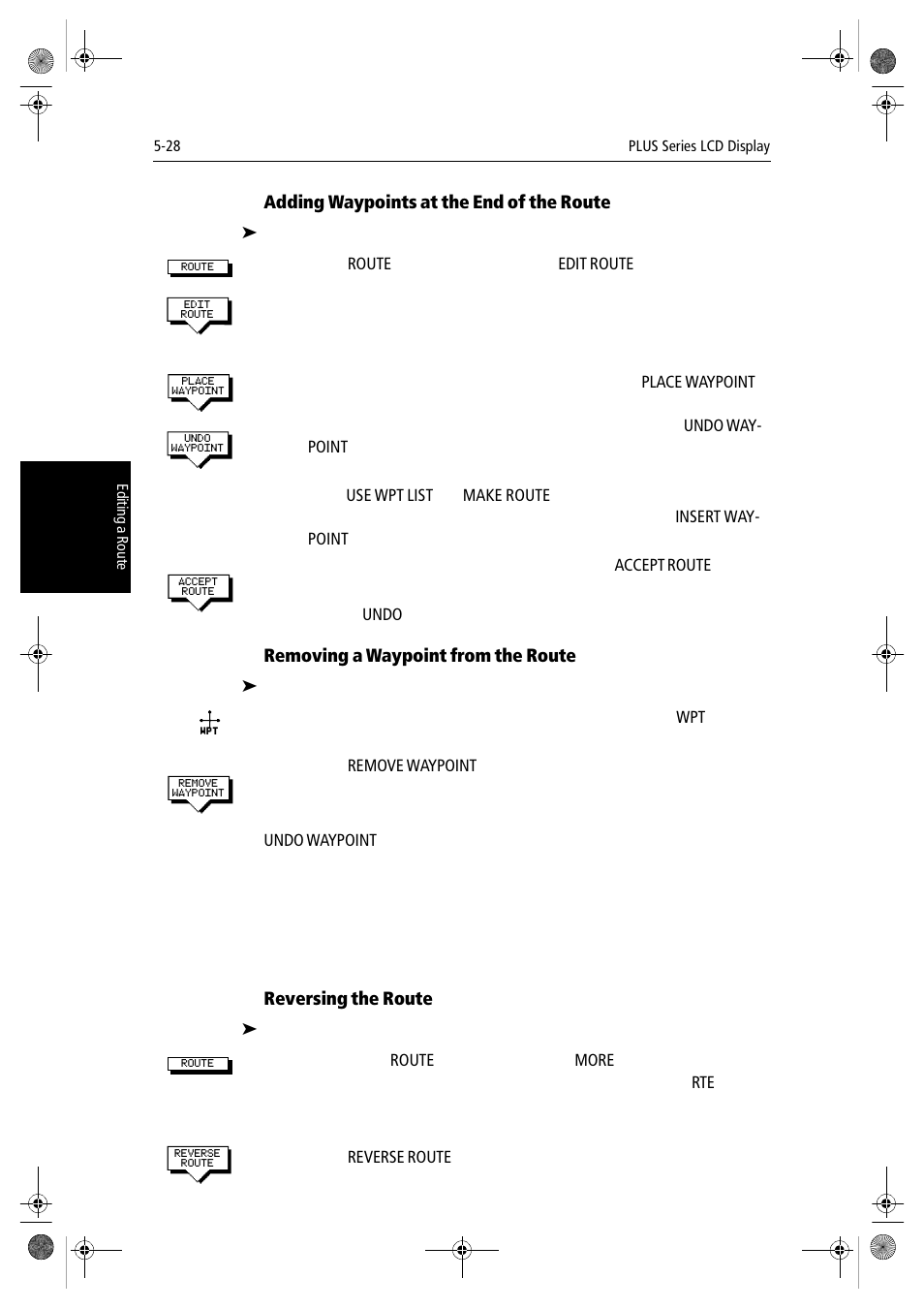 Adding waypoints at the end of the route, Removing a waypoint from the route, Reversing the route | Raymarine hsb2 PLUS Series User Manual | Page 126 / 246