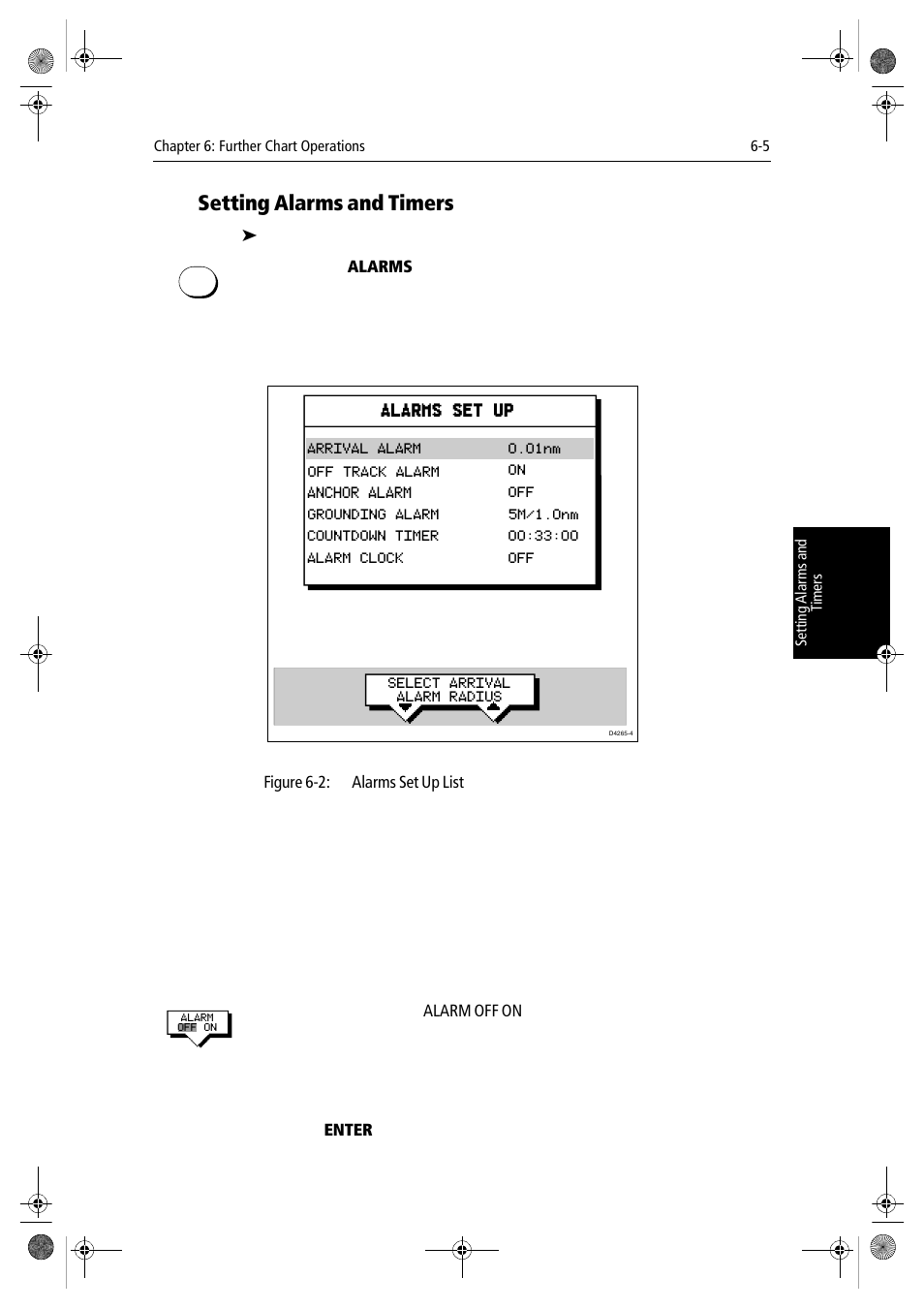 Setting alarms and timers | Raymarine hsb2 PLUS Series User Manual | Page 145 / 246
