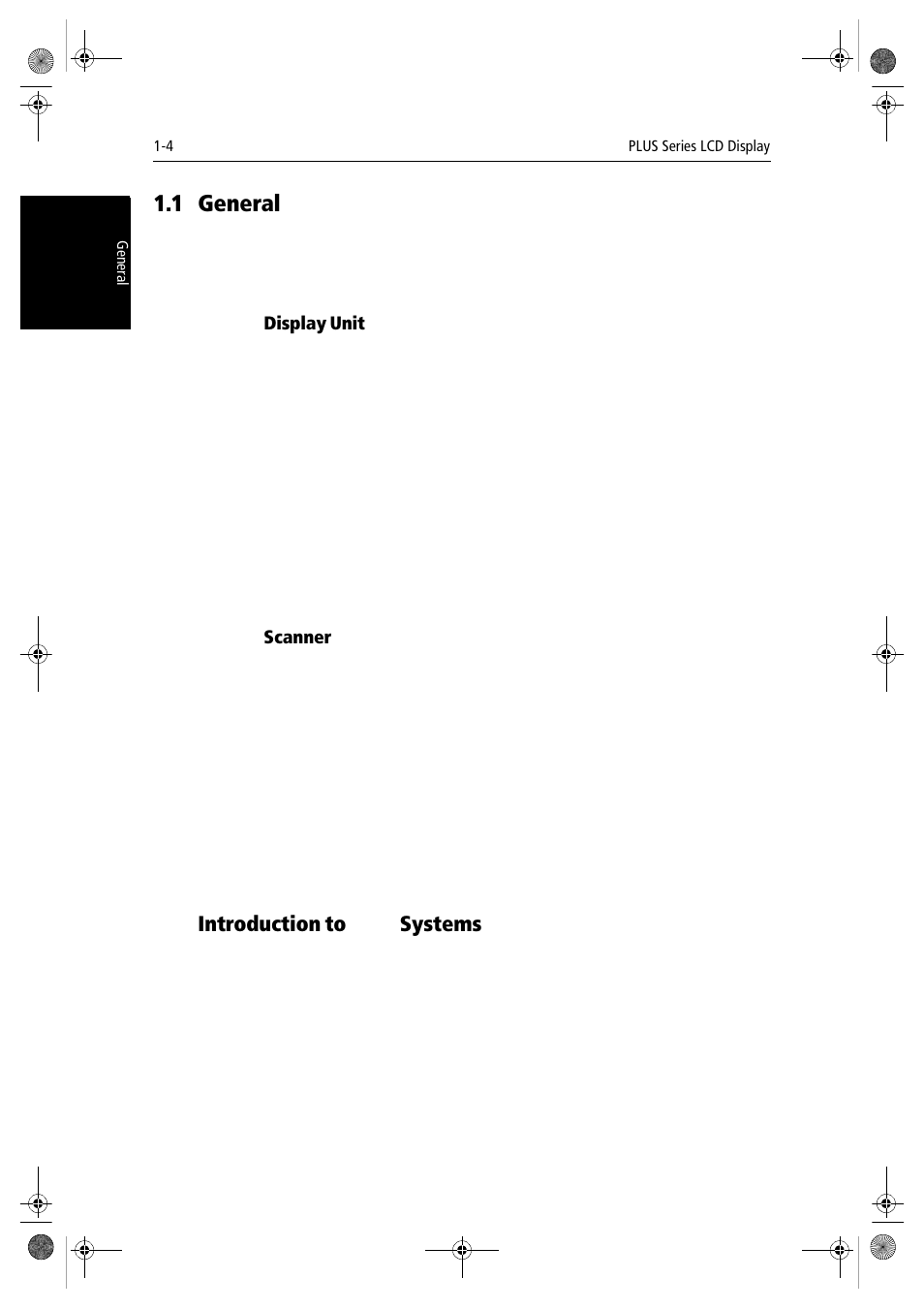 1 general, Display unit, Scanner | Introduction to hsb2 systems, Introduction to hsb, Systems | Raymarine hsb2 PLUS Series User Manual | Page 16 / 246