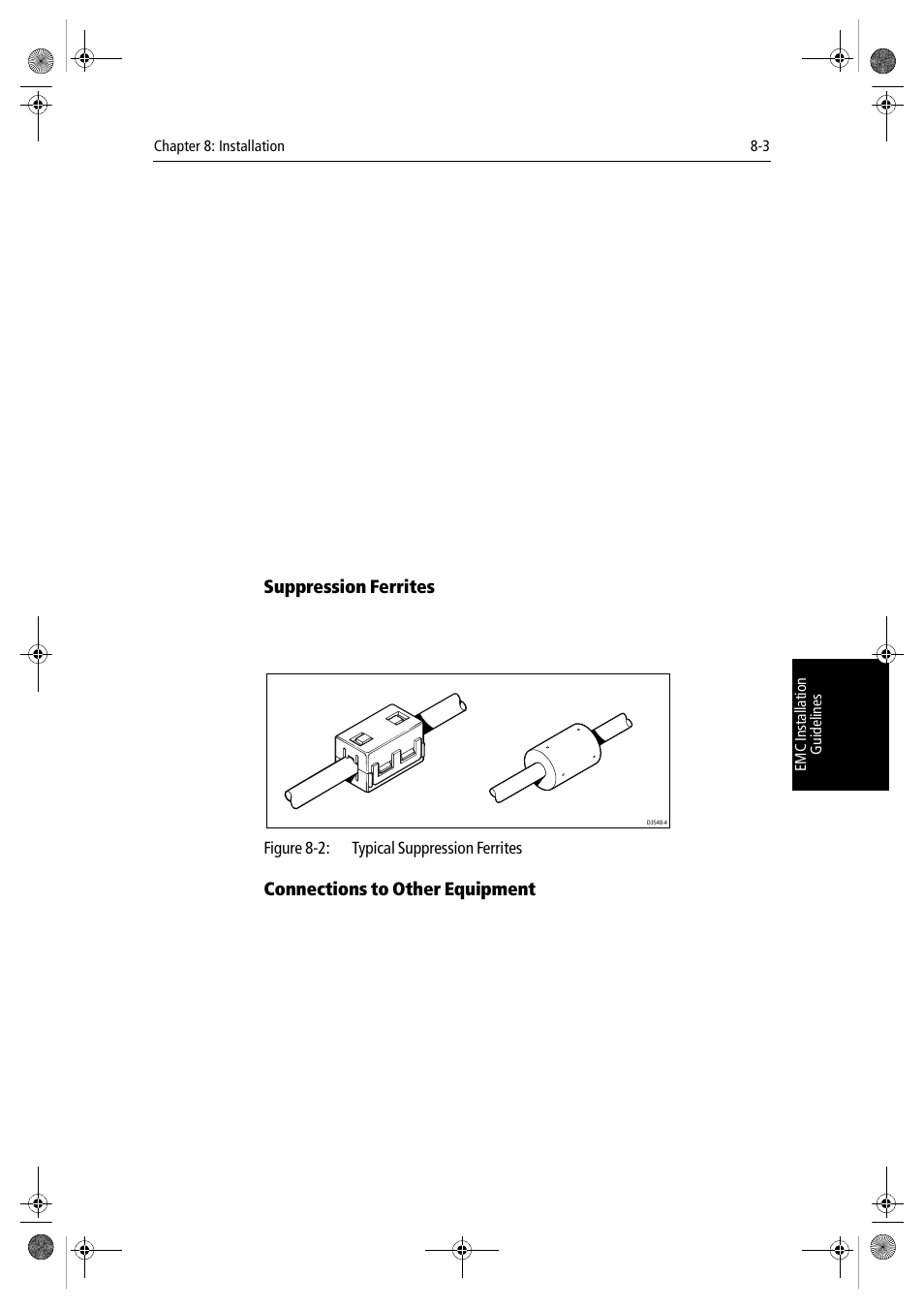 Suppression ferrites, Connections to other equipment | Raymarine hsb2 PLUS Series User Manual | Page 177 / 246