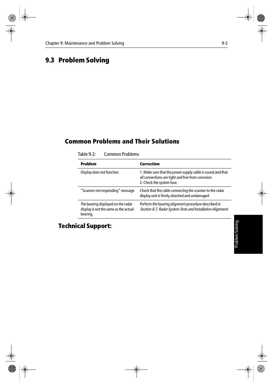 3 problem solving, Technical support | Raymarine hsb2 PLUS Series User Manual | Page 209 / 246