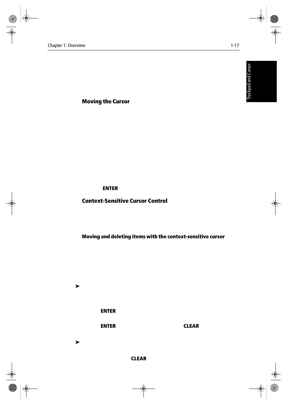 Moving the cursor, Context-sensitive cursor control | Raymarine hsb2 PLUS Series User Manual | Page 29 / 246