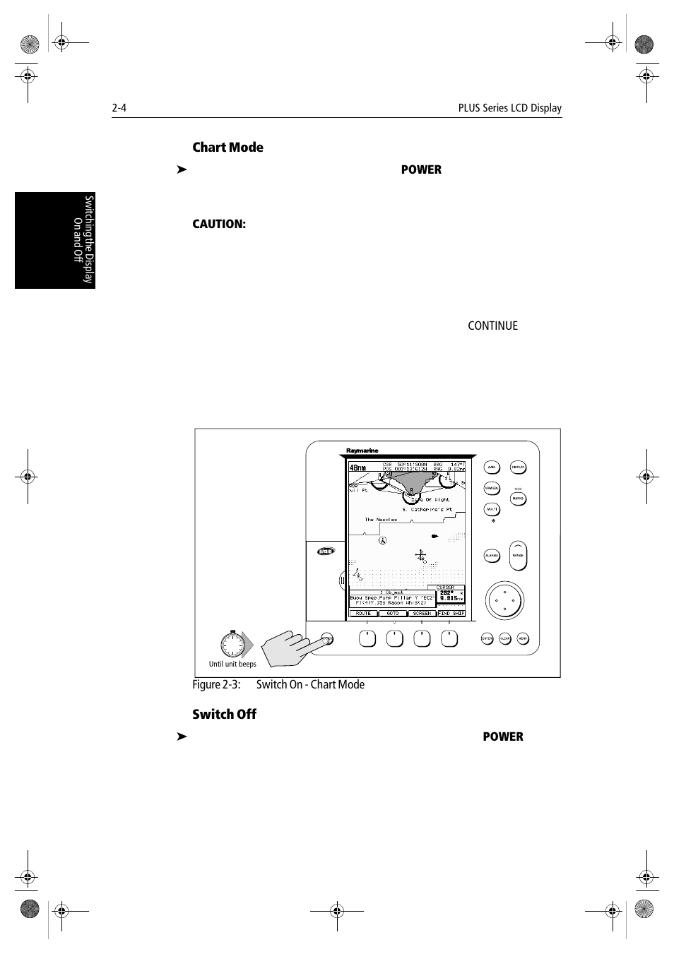 Chart mode, Switch off | Raymarine hsb2 PLUS Series User Manual | Page 36 / 246