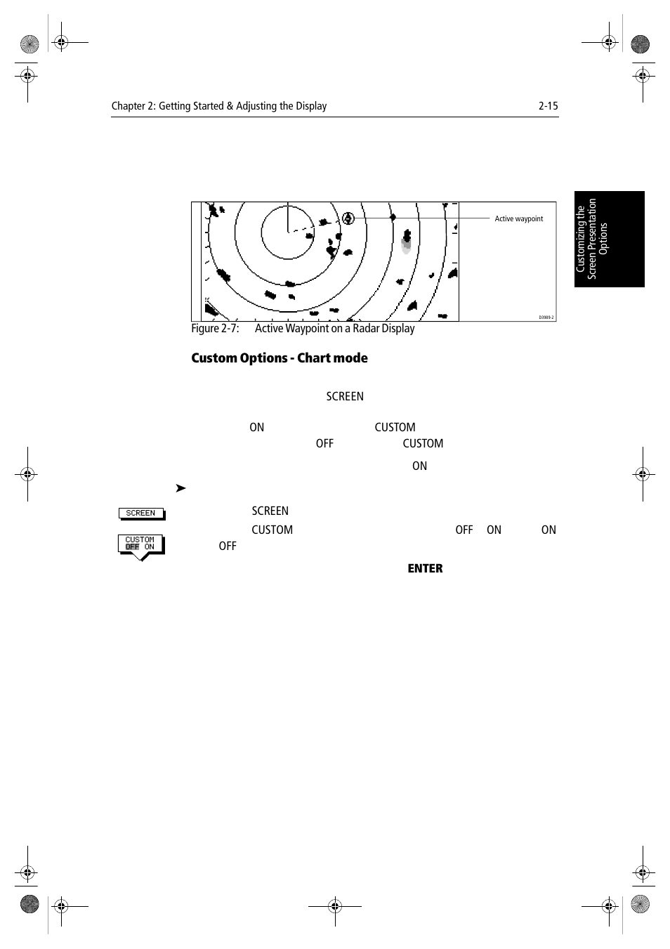 Custom options - chart mode | Raymarine hsb2 PLUS Series User Manual | Page 47 / 246