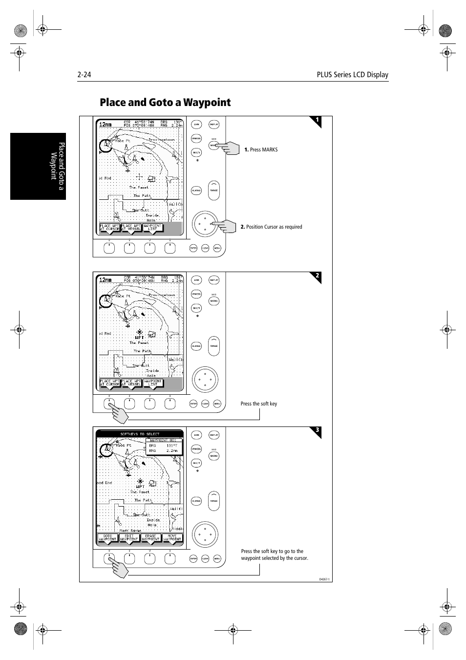 Place and goto a waypoint | Raymarine hsb2 PLUS Series User Manual | Page 56 / 246
