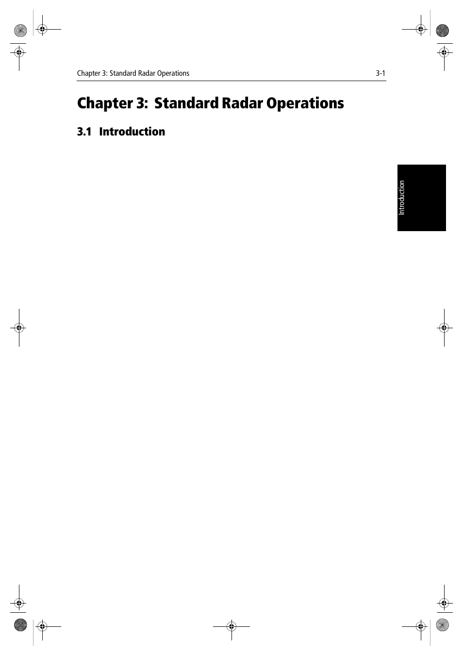 Chapter 3: standard radar operations, 1 introduction, Chapter 3:standard radar operations | Chapter 3 | Raymarine hsb2 PLUS Series User Manual | Page 65 / 246