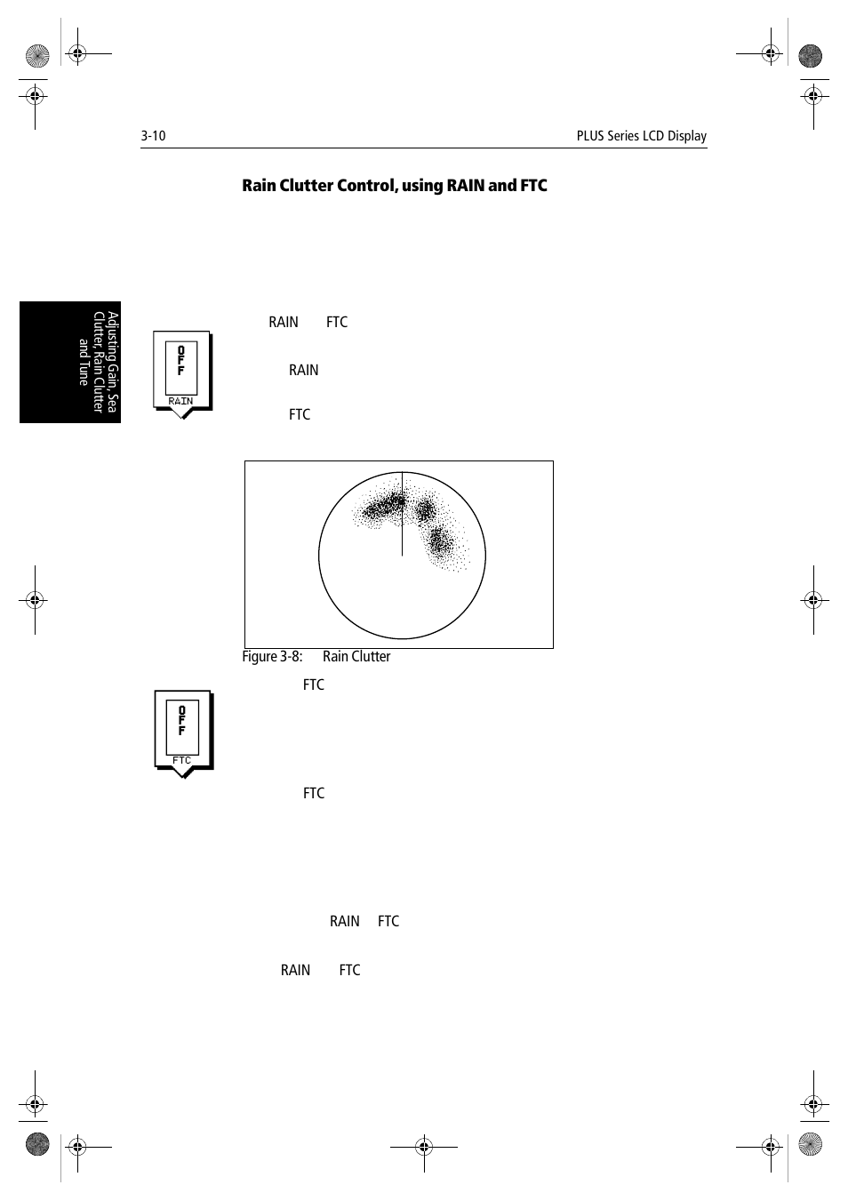 Rain clutter control, using rain and ftc | Raymarine hsb2 PLUS Series User Manual | Page 74 / 246