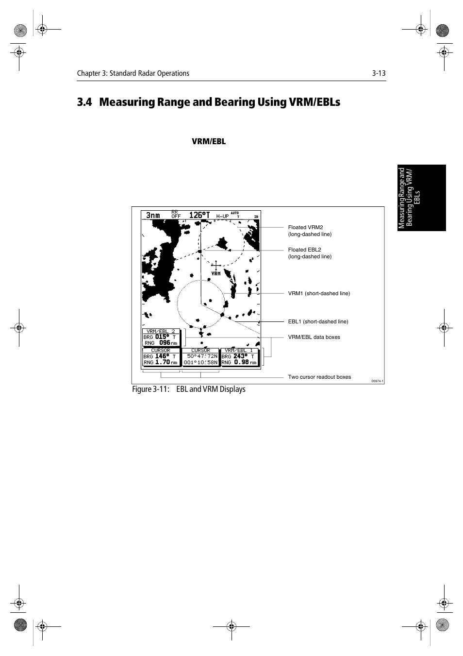 4 measuring range and bearing using vrm/ebls, 126°t | Raymarine hsb2 PLUS Series User Manual | Page 77 / 246