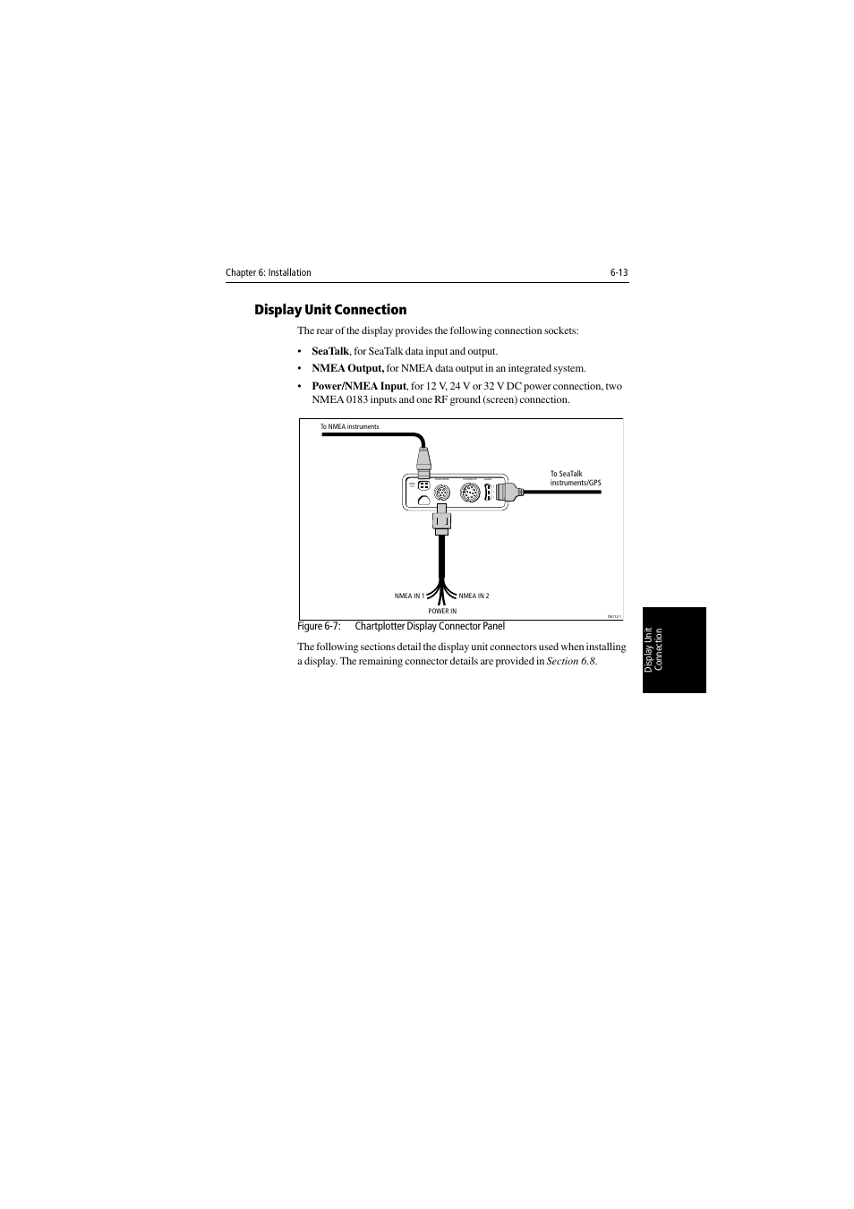 Display unit connection | Raymarine 530 User Manual | Page 129 / 170