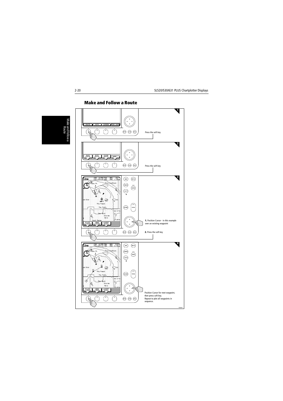 Make and follow a route | Raymarine 530 User Manual | Page 44 / 170