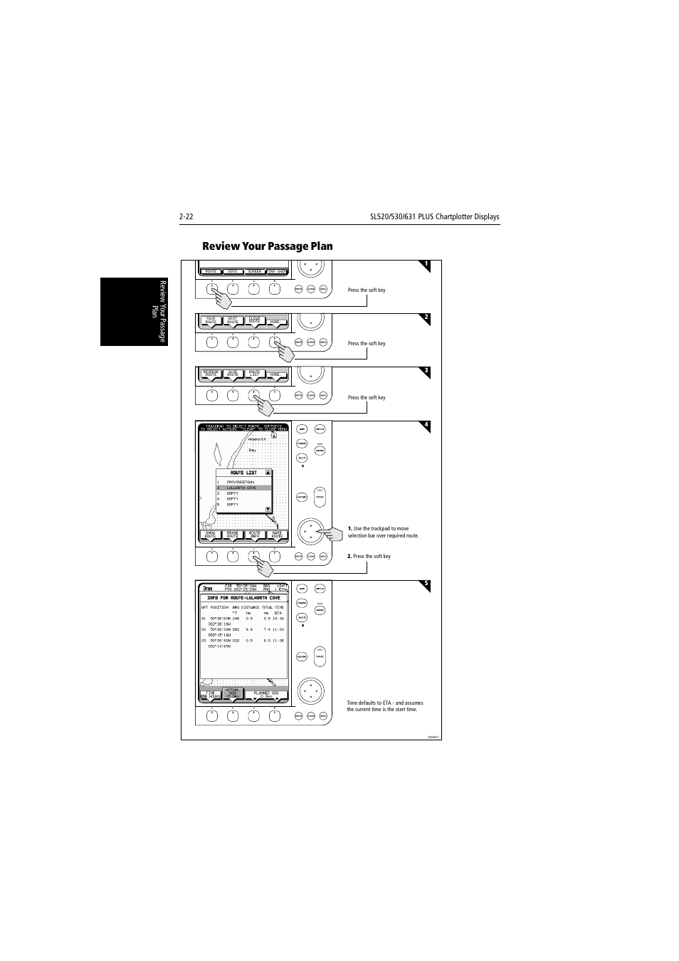 Review your passage plan | Raymarine 530 User Manual | Page 46 / 170