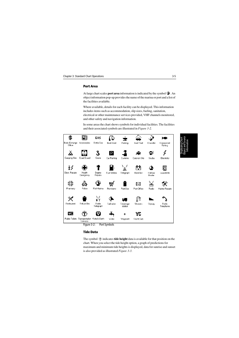 Port area, Tide data | Raymarine 530 User Manual | Page 53 / 170