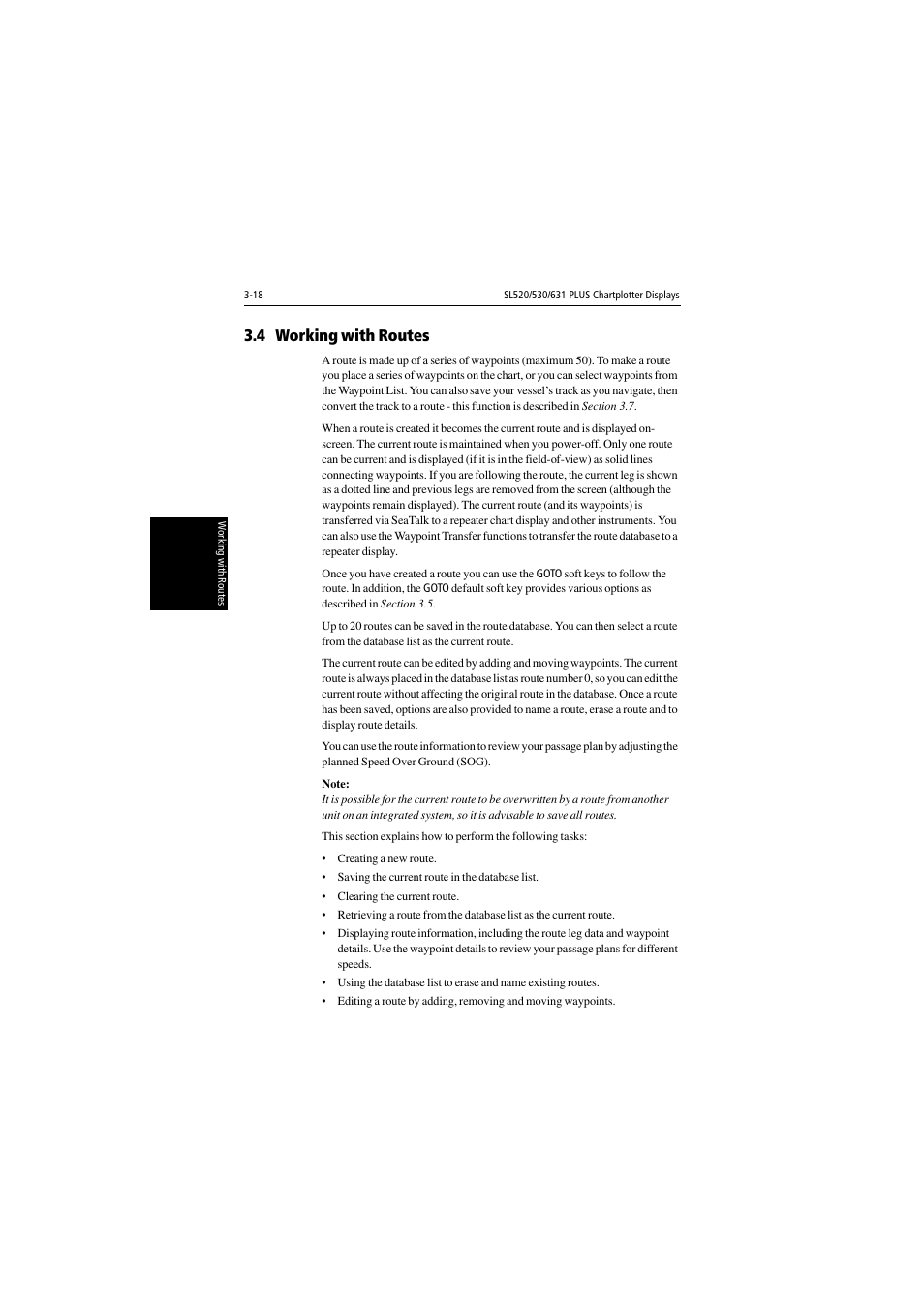 4 working with routes | Raymarine 530 User Manual | Page 66 / 170