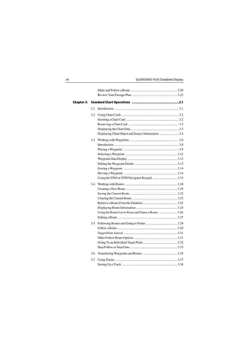 Raymarine 530 User Manual | Page 8 / 170